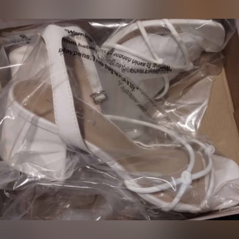Soda White Strappy Heels